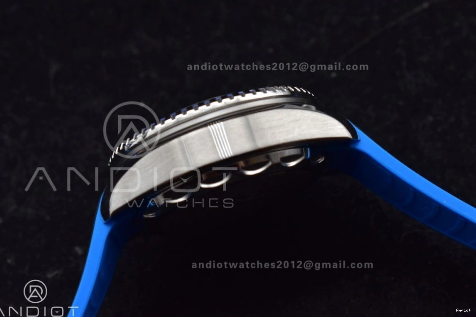 6000M Ceramic SS Black on 1:1 Bezel TF Blue Black Best Edition Deep A2824 Dial Ultra Seamaster Rubber Strap 1220